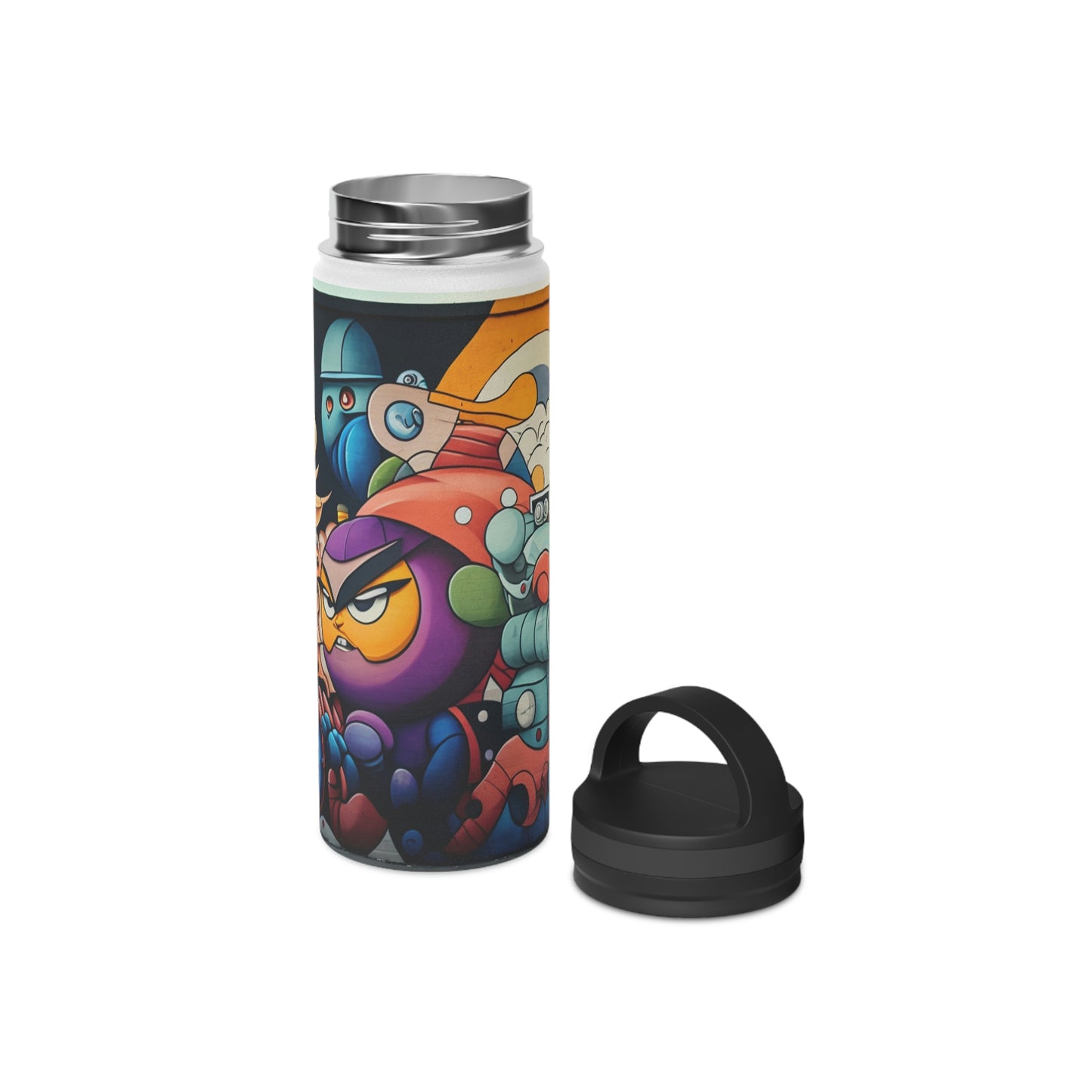 Stainless Steel Water Bottle, Handle Lid