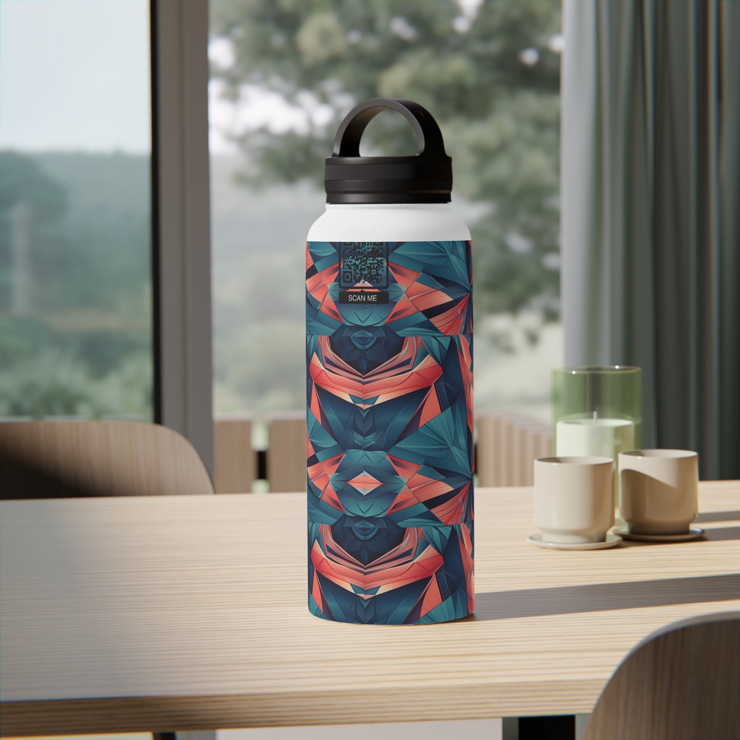 Stainless Steel Water Bottle, Handle Lid