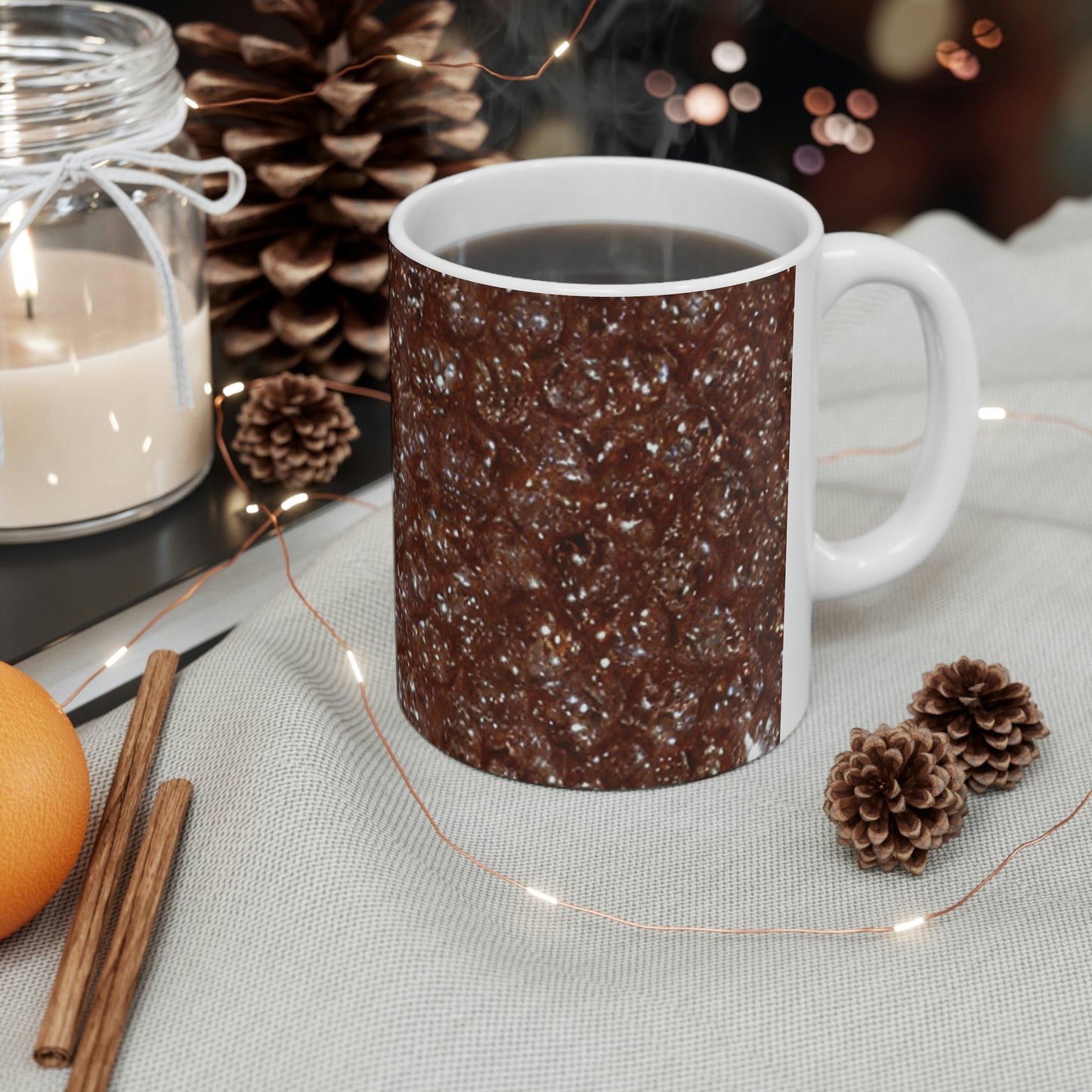 Brown Diamond Coffee Mug