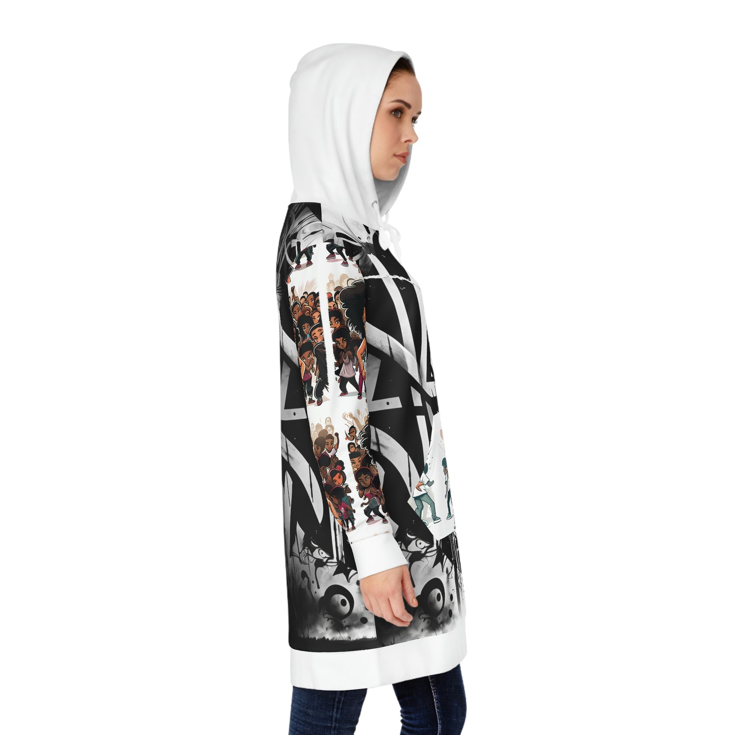 Women's Hoodie Dress (AOP) - Dystopian Camouflage 2