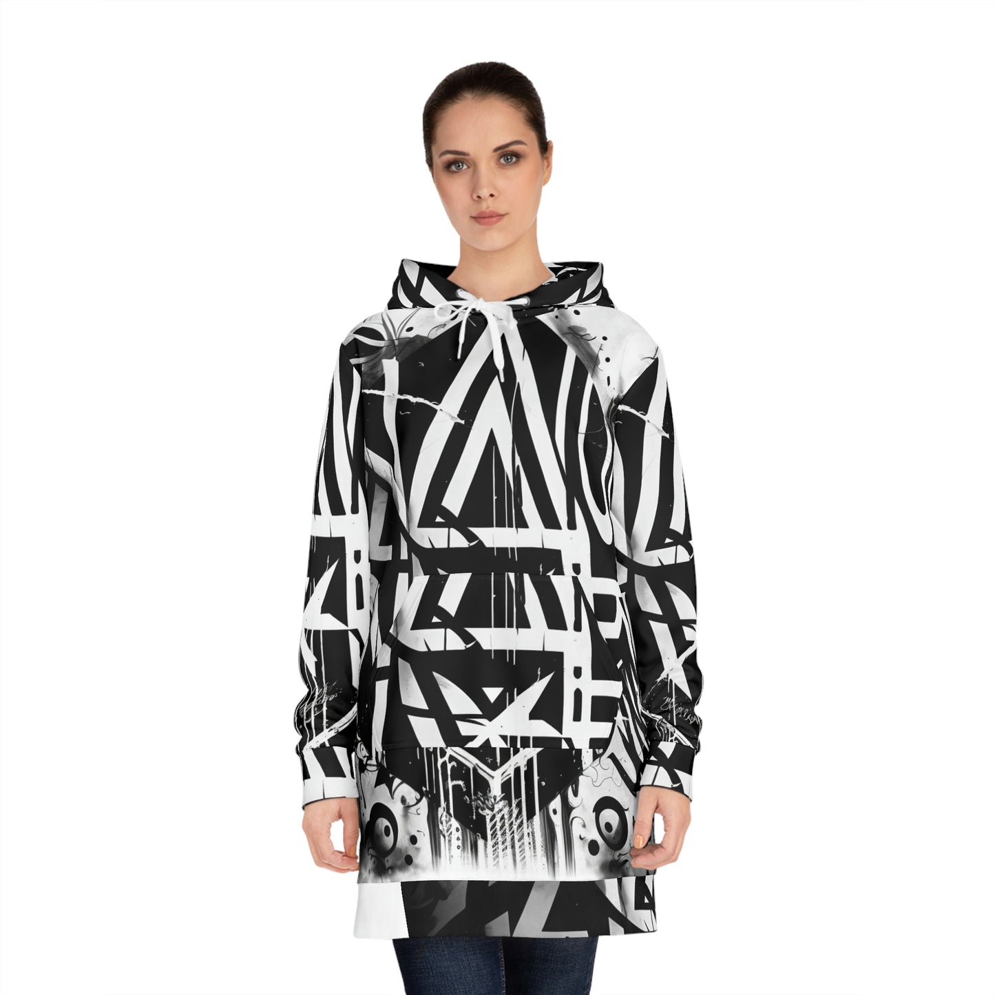 Women's Hoodie Dress (AOP) - FIM 3