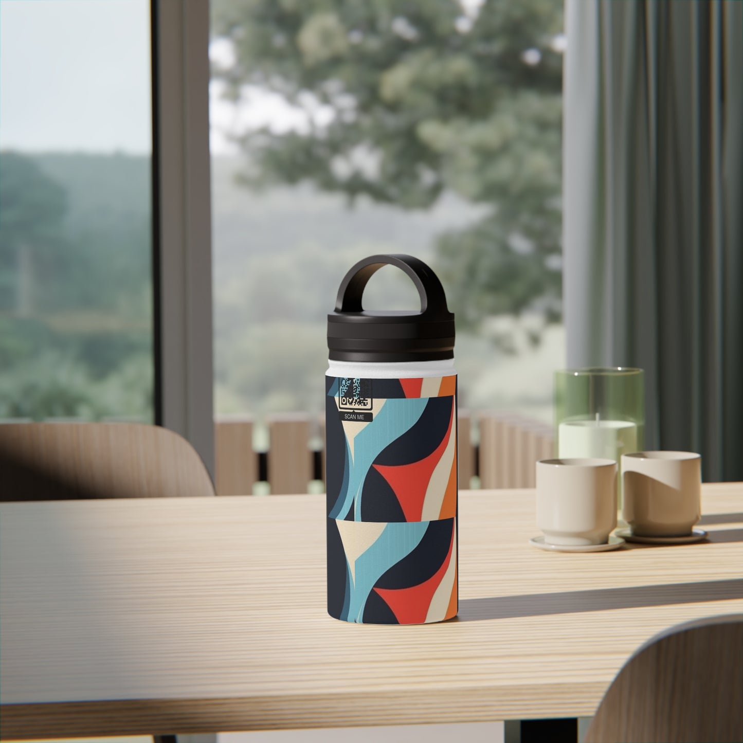 Stainless Steel Water Bottle, Handle Lid