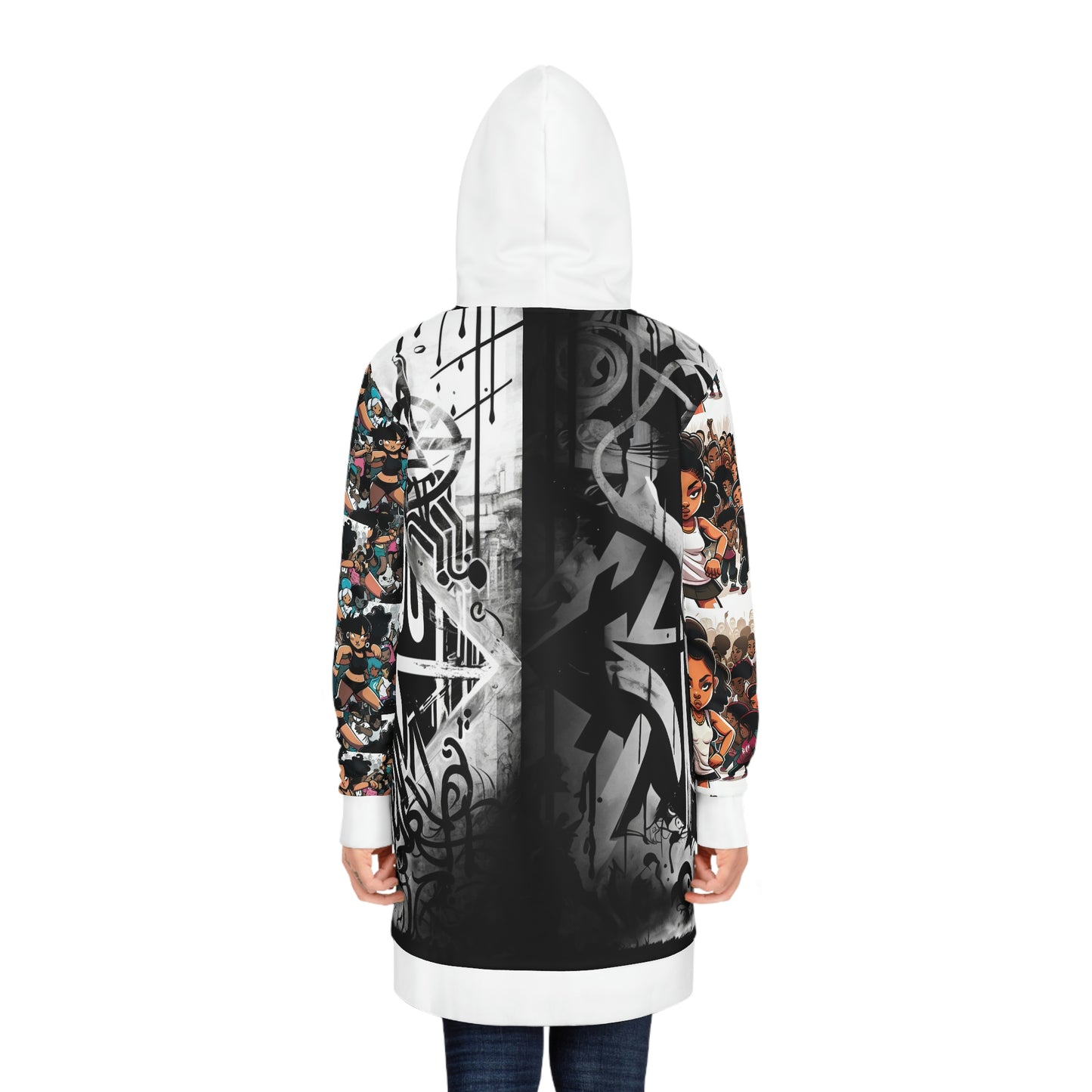 Women's Hoodie Dress (AOP) - Dystopian Camouflage 2