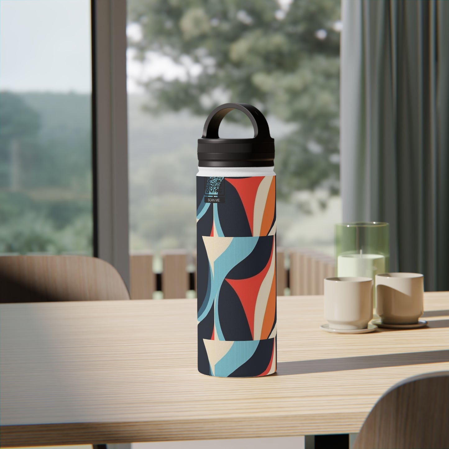 Stainless Steel Water Bottle, Handle Lid